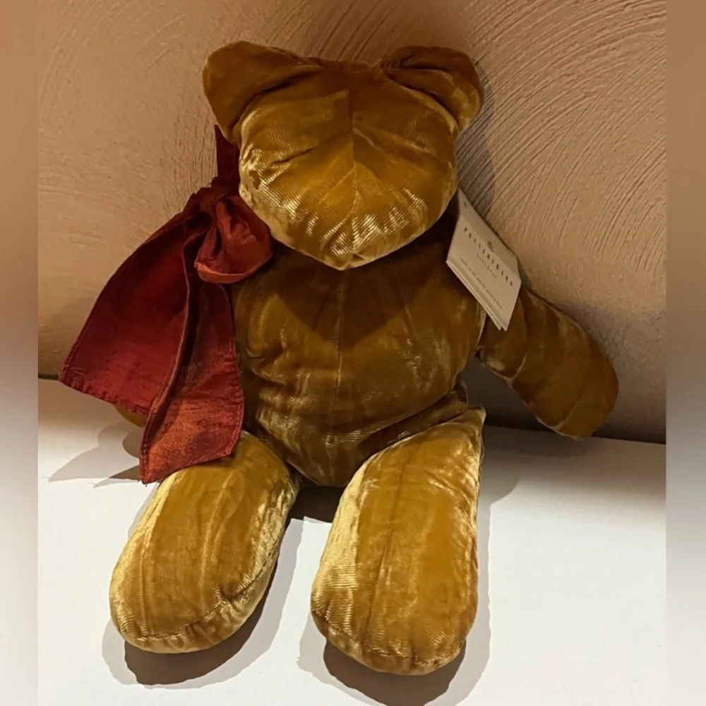 NWT Pottery Barn Gold Noel Bear